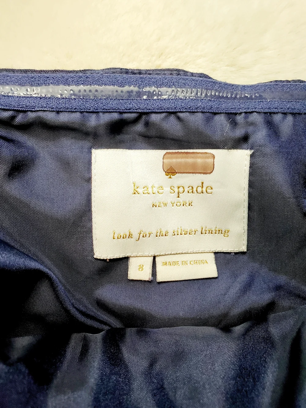 Kate Spade Pom Embroidered Floral Halter Dress Navy Size 8 Wedding Guest Hampton